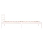 vidaXL Cadre de lit Bois de pin massif 90x200 cm blanc