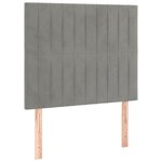 vidaXL Sommier à lattes de lit et matelas Gris clair 90x200 cm Velours
