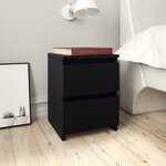 vidaXL Tables de chevet 2 Pièces Noir 30x30x40 cm Bois d'ingénierie