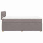 vidaXL Sommier à lattes de lit avec matelas Taupe 80x200 cm Tissu