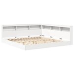 vidaXL Lit Bibliothèque Blanc 180 x 200 cm Bois d'ingénierie