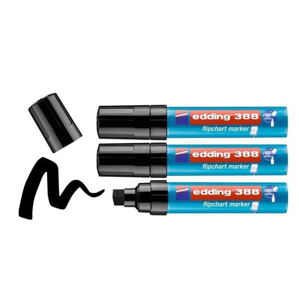 Marqueur pour chevalets 388 noir 4-12 mm x 3 EDDING