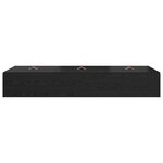 vidaXL Cadre de lit de rangement Noir Chêne 80x200 cm