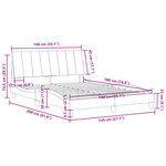 vidaXL Cadre de lit sans matelas gris clair 140x190 cm velours