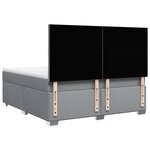vidaXL Sommier à lattes de lit avec matelas Gris clair 180x200cm Tissu