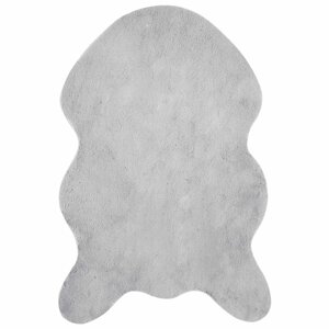 vidaXL Tapis en Fourrure Synthétique de Lapin Olite Gris 60 x 90 cm