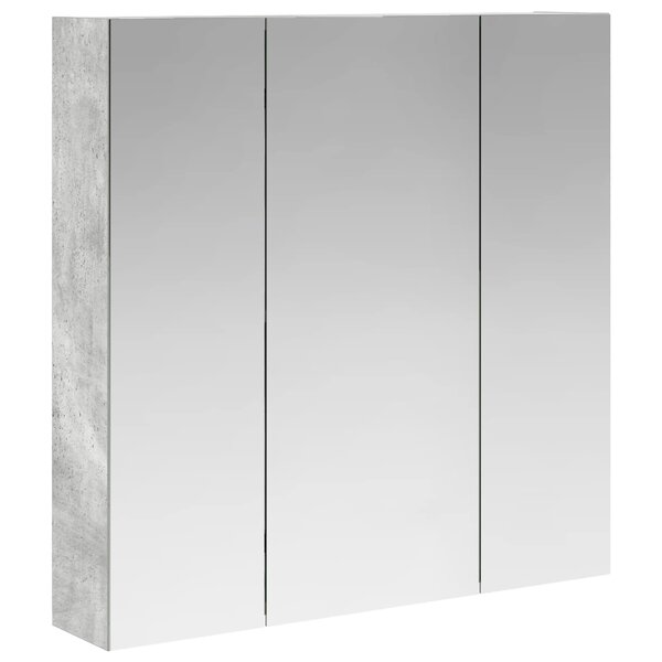 vidaXL Armoire Miroir de Salle de Bain Gris béton 70 x 14 5 x 70 cm