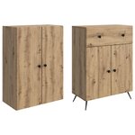 vidaXL 2 Pièces Chêne artisanal