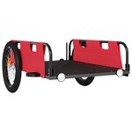 vidaXL Remorque de vélo rouge tissu oxford et fer