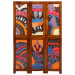 vidaXL Paravent Marron 105 x 160 cm Bois d'acacia massif