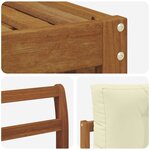 vidaXL Ensemble de canapés d'extérieur 7 pc Naturel et Crème