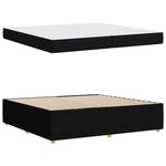 vidaXL Cadre de lit avec matelas avec matelas Noir 200 x 200 cm tissu