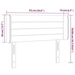 vidaXL Tête de lit avec oreilles Noir 93x16x78/88 cm Tissu