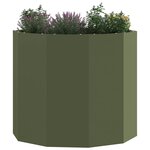 vidaXL Jardinière Vert olive 60 x 60 x 50 cm Acier