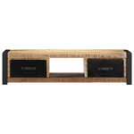 vidaXL Meuble TV 100x30x25 cm bois massif de manguier brut
