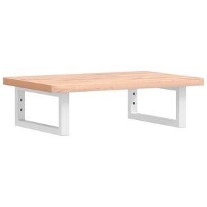 vidaXL Étagère de vasque murale acier et bois massif de hêtre