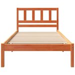 vidaXL Cadre de lit Marron cire 100 x 200 cm Bois massif en pin