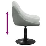 vidaXL Chaises pivotantes à manger lot de 6 gris clair velours
