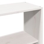 vidaXL Lit bibliothèque sans matelas blanc 160x200 cm bois pin massif