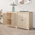 vidaXL Buffets 2 Pièces 70x35x80 cm bois massif de pin