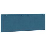 vidaXL Coussin de tête de lit bleu 140 cm velours