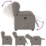 vidaXL Fauteuil inclinable Taupe Tissu