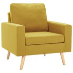 vidaXL Ensemble de canapés 2 Pièces Tissu Jaune