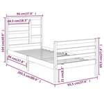 vidaXL Cadre de lit sans matelas bois massif 90x200 cm