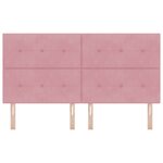 Tête de lit capitonnée rose 180 cm en velours