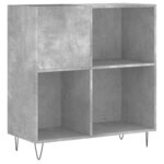 vidaXL Armoire à disques gris béton 84 5x38x89 cm bois d'ingénierie