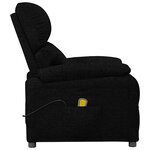 vidaXL Fauteuil de massage Noir Tissu