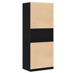 vidaXL Armoire Chêne Noir 80 x 50 x 200 cm Bois d'ingénierie