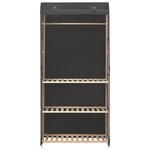 vidaXL Garde-robe à 3 niveaux Gris 79 x 40 x 170 cm Tissu