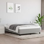 vidaXL Cadre de lit sans matelas gris clair 140x190 cm tissu