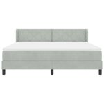 vidaXL Lit à ressorts avec matelas Gris clair 180x200 cm Velours