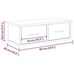 vidaXL Armoire murale chêne artisanal 60x26x18 5 cm bois d'ingénierie