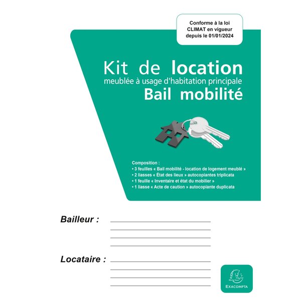 Kit De Location - Bail Mobilite - Vert - X 10 - Exacompta