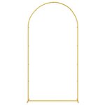 vidaXL Arche de mariage Doré 100 x 39 x 200 cm Acier