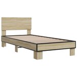 vidaXL Cadre de lit avec tête de lit Chêne Sonoma 80 x 200 cm