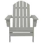 vidaXL Chaise de jardin Adirondack avec table Bois de sapin Gris