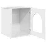 vidaXL Maison pour chat Blanc Brillant 53 x 52 x 62 cm