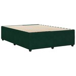 vidaXL Cadre de lit sans matelas vert foncé 140x190 cm velours