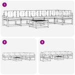 vidaXL Ensemble de canapés d'extérieur 7 pc Blanc et gris clair