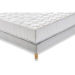 Ensemble matelas ferme + sommier 140 x 190 x 19 cm - Ressorts - 3 zones