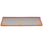 vidaXL Tapis d'escalier 20 pièces 65 x 21 x 4 cm Bordure rectangulaire rouge