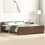 vidaXL Cadre de lit sans matelas chêne marron 120x190 cm