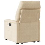 vidaXL Fauteuil inclinable de massage crème tissu microfibre