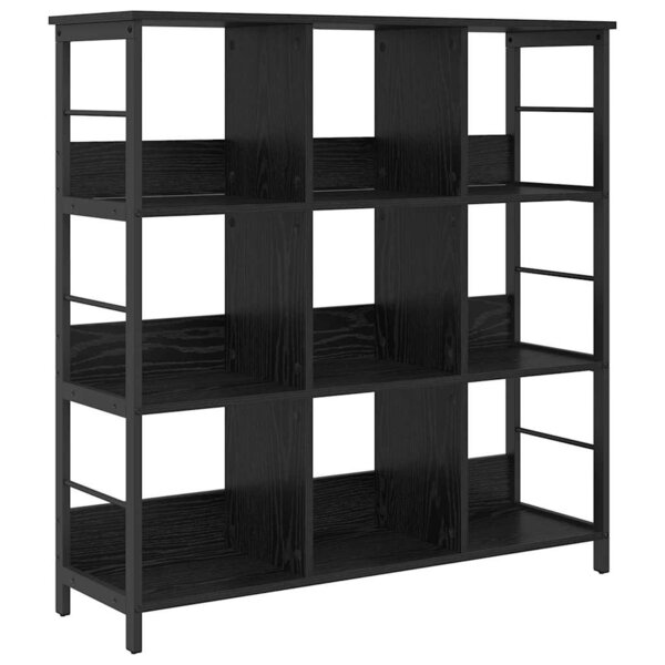 vidaXL Étagère Chêne noir 102 x 32 x 104 5 cm Bois d'ingénierie