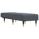 vidaXL Chaise longue gris foncé velours