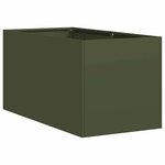 vidaXL Jardinière vert olive 40x80x40 cm acier laminé à froid